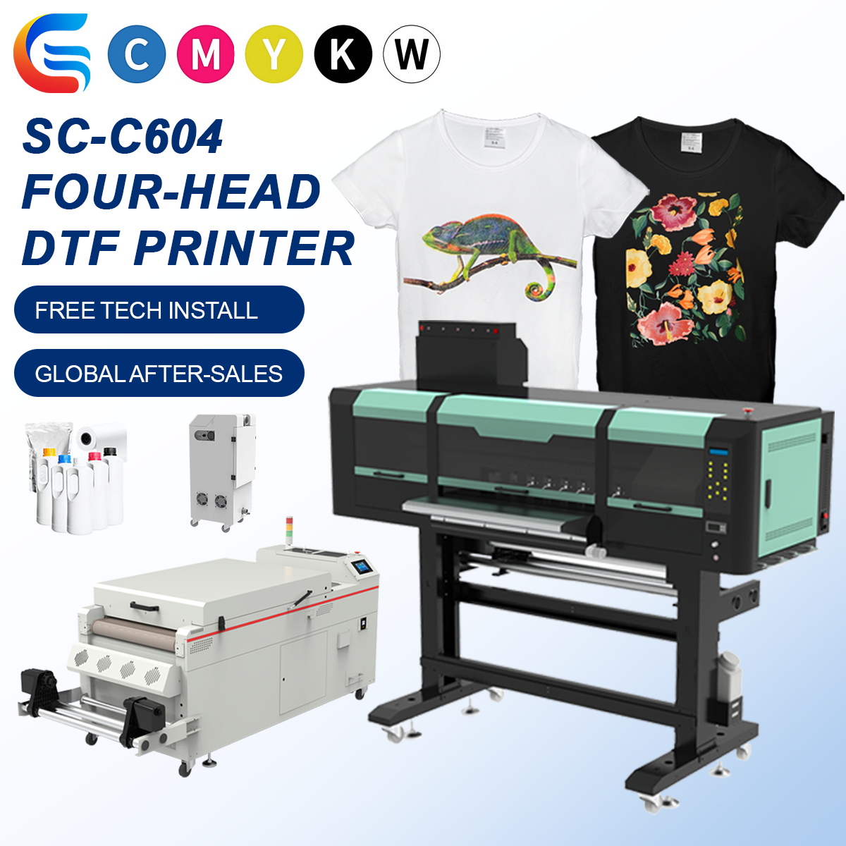 Senchro SC-C604 DTF Printer Professional 60cm-4-printeads DTF Printer